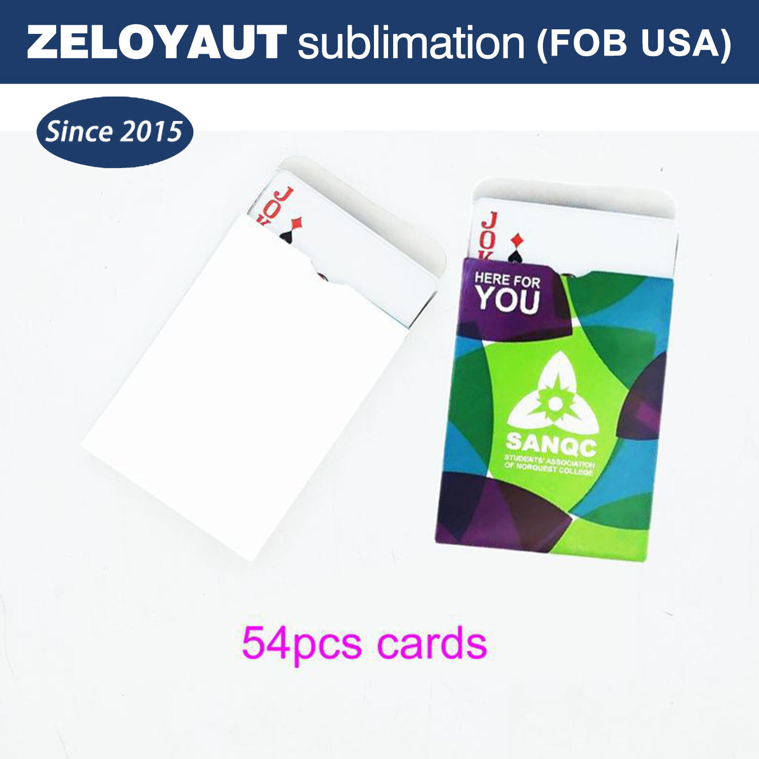 ZELOYAUT-Sublimation Custom originality individuation Playing cards 2024 For Home And Party