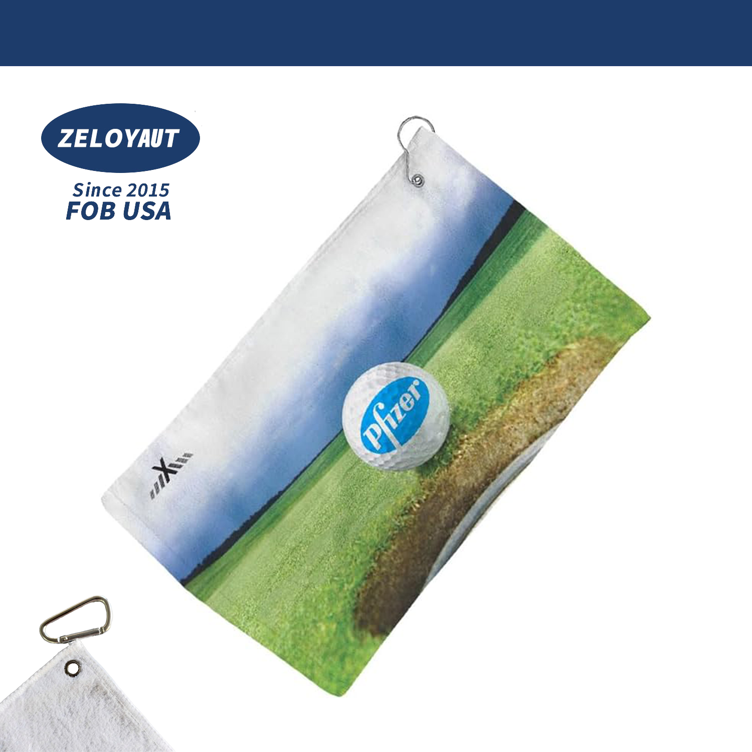 ZELOYAUT Microfiber Towels Sublimation Golf Bath Towel Blanks  For Sports,Wholesale Custom Design Logo Printed Golf Towels