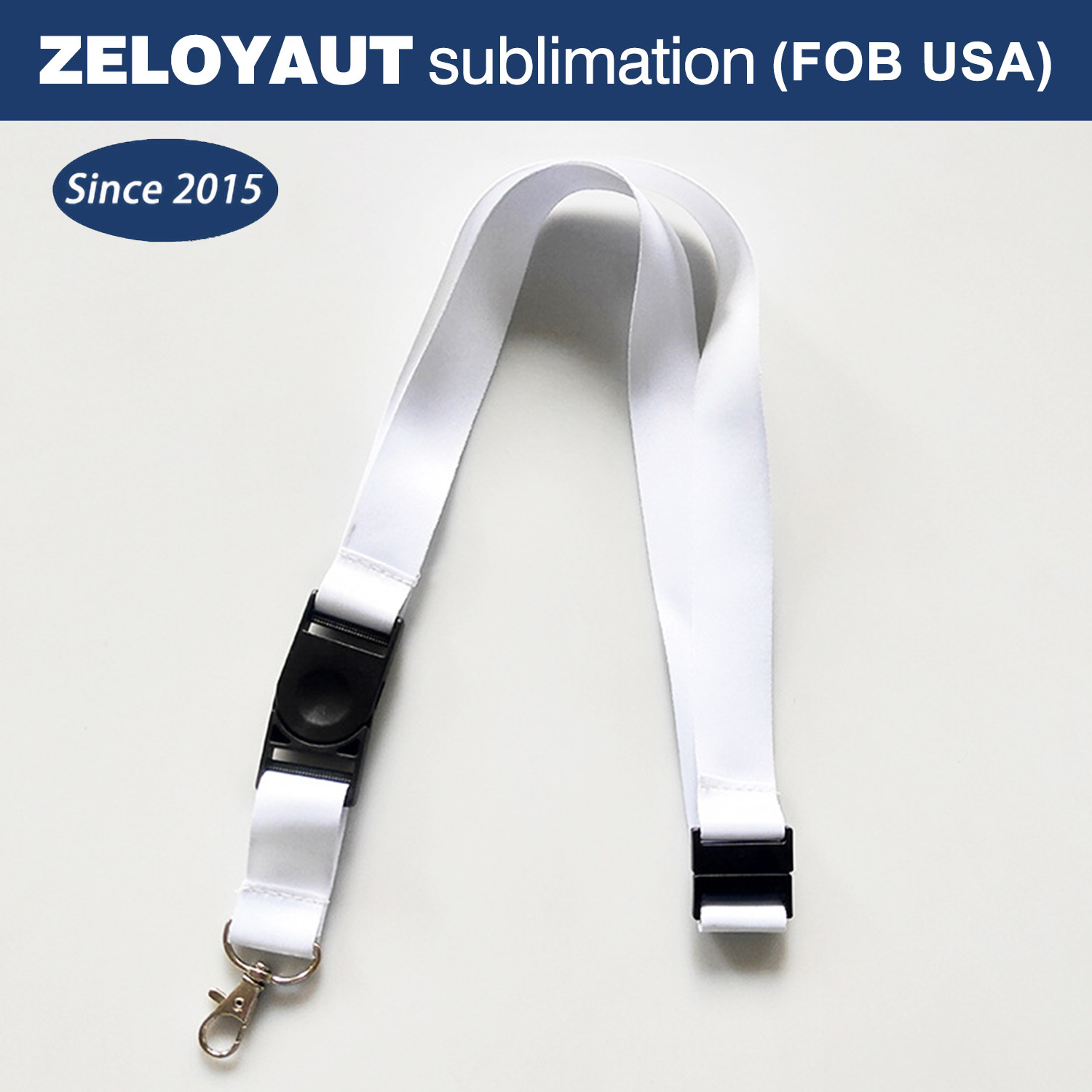 ZELOYAUT Sublimation Blanks Breakaway Promotional Lanyards with safety switch with Plastic+Polyester lanyards with logo custom