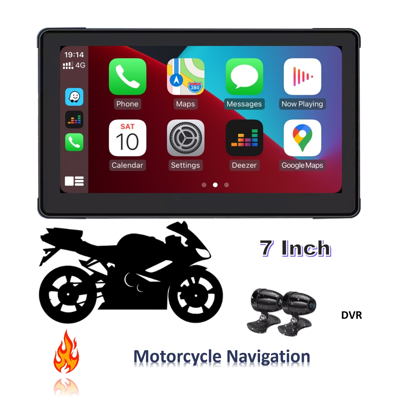 Zmecar Factory New Product Motorcycle Waterproof IP67 Carplay Screen 7