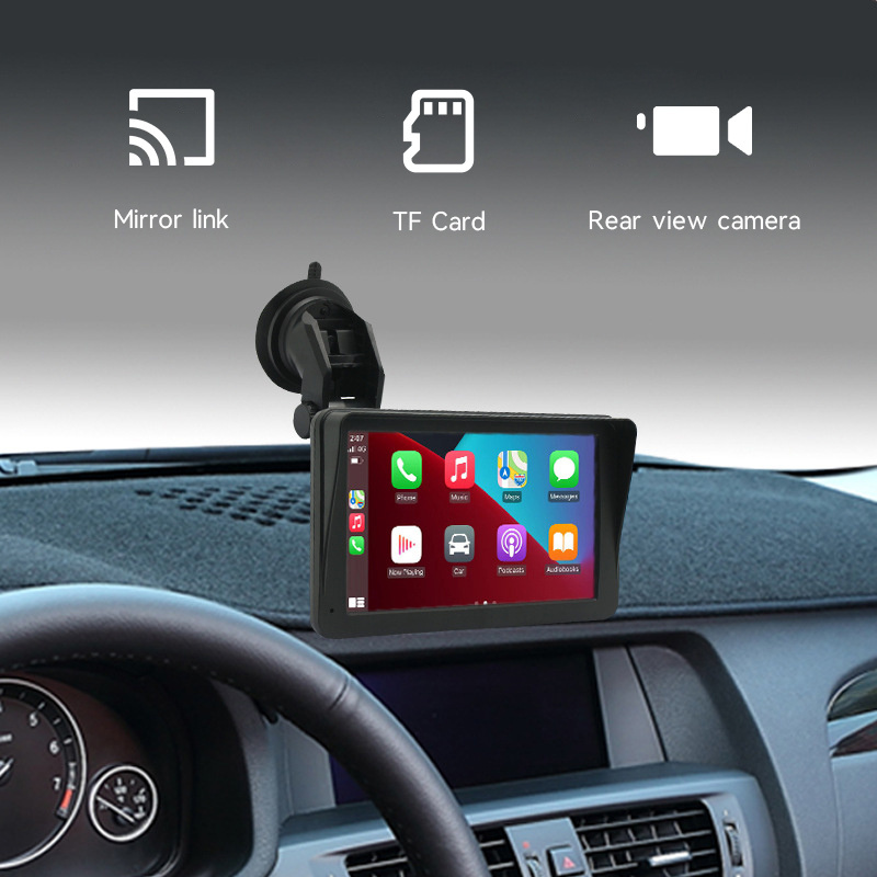 Zmecar Hot Selling Portable 7 Inch Carplay Screen Car Screen Android Auto Camera GPS WIFI Radio Portable Car MP5 Player