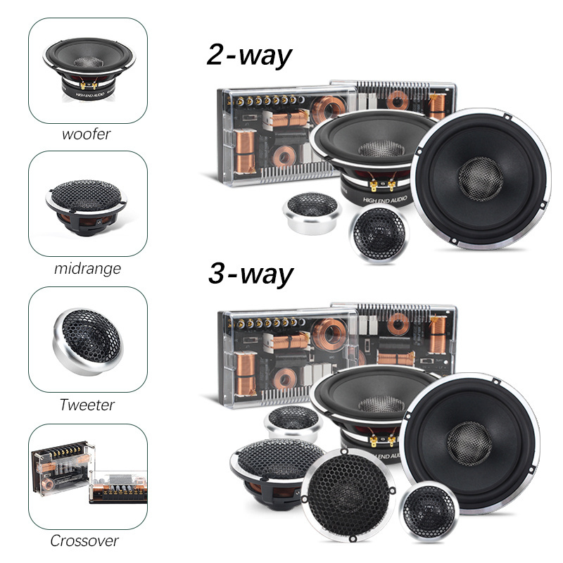 car speaker 6.5 sound equipment speaker 2 way 3 way high quality accessories 90dB woofer component speakers