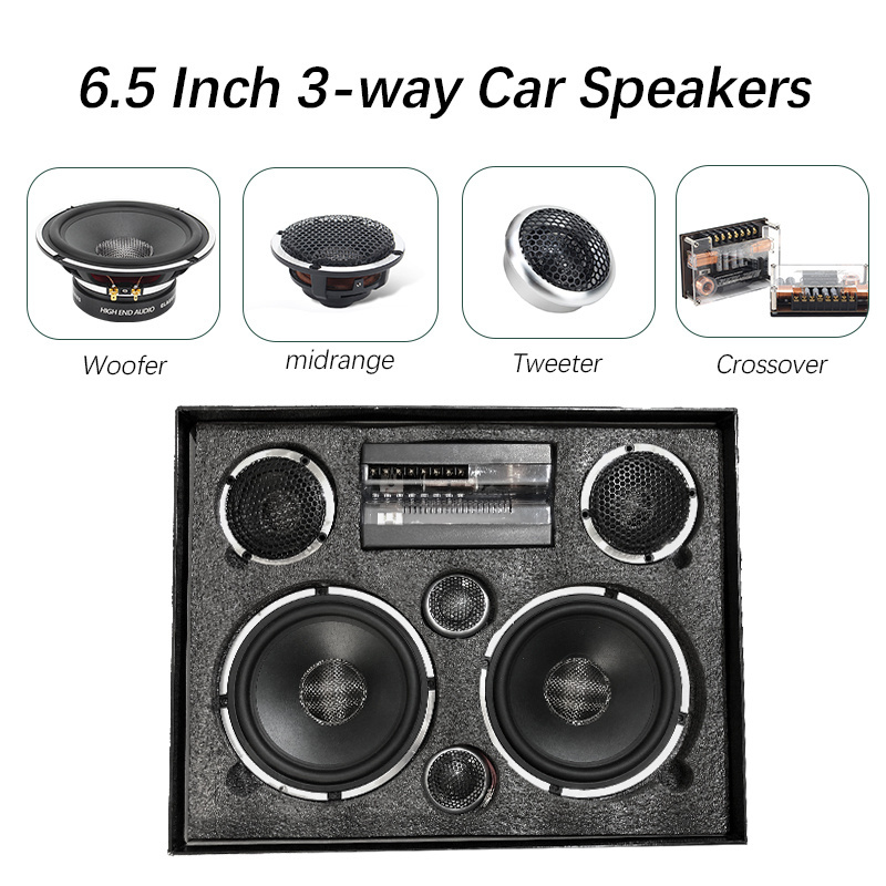 high quality 3 way component  big midrange car speakers car audio pro car audio 6.5 speakers system sound