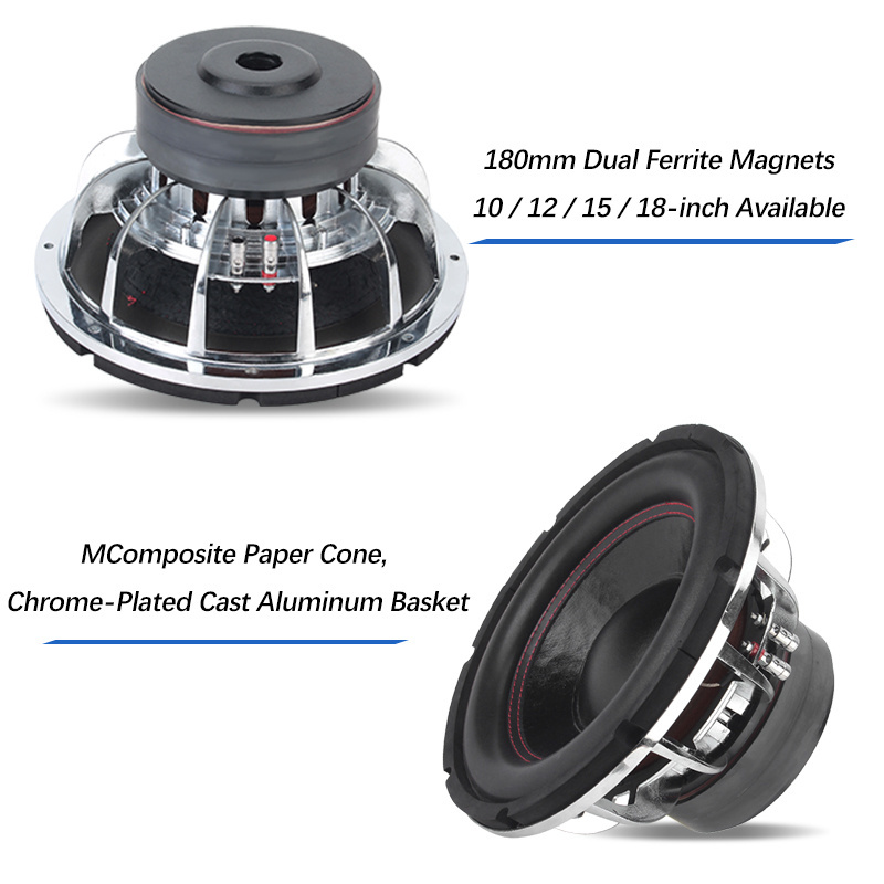 woofer 10 /12 / 15 / 18 / 21 inch powered subwoofer active ,double magnet car stereo  sub woofers speaker powered subwoofer