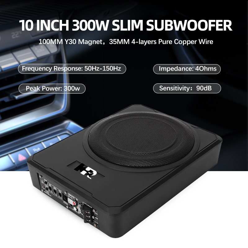 OEM active speaker 600watts car underseat subwoofer 10 inch subwoofer box