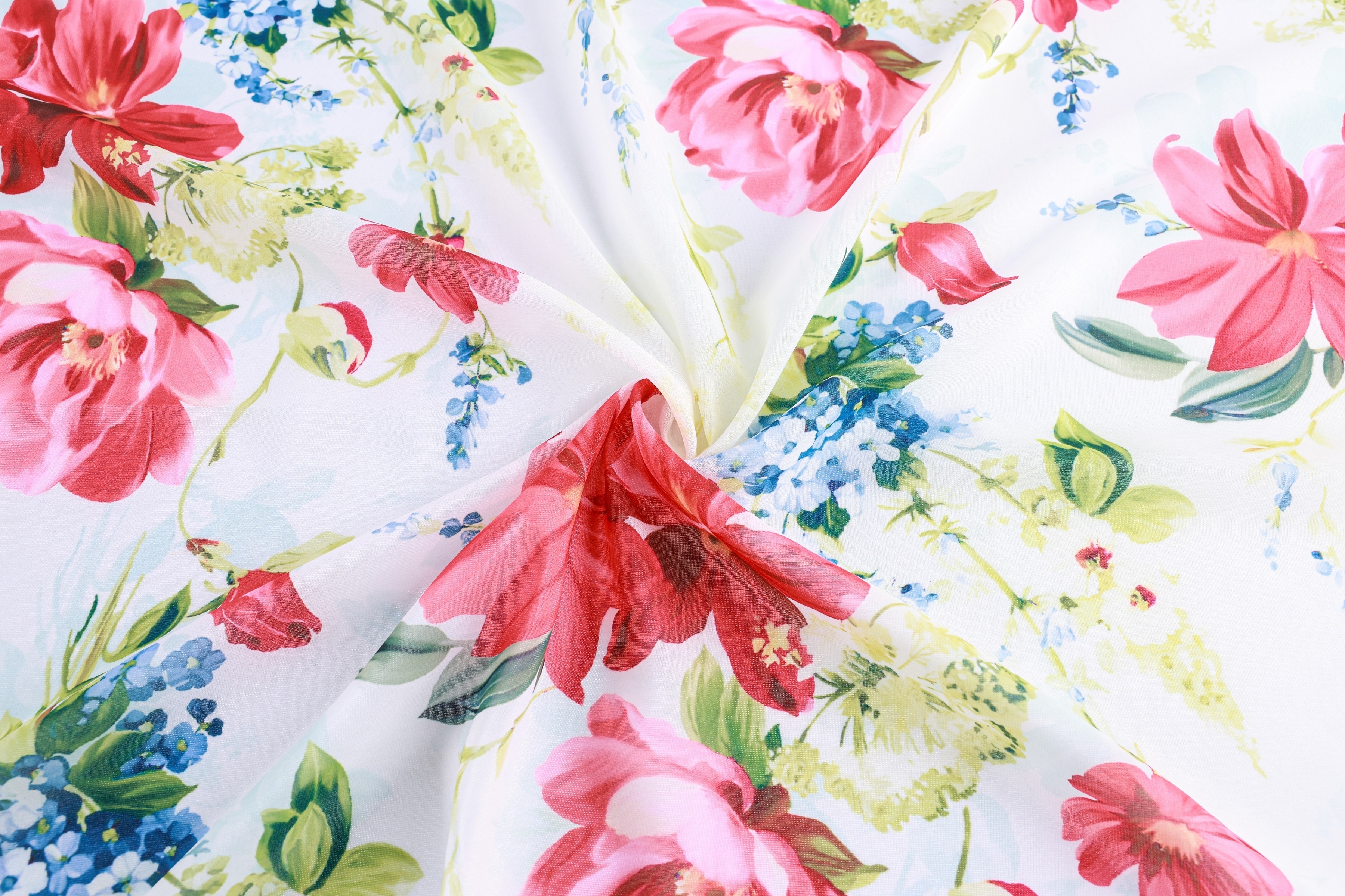 Sunshine Light Printed Premium Shifon Fabric Custom Floral Polyester Chiffon Printing Fabric For Clothing Dress