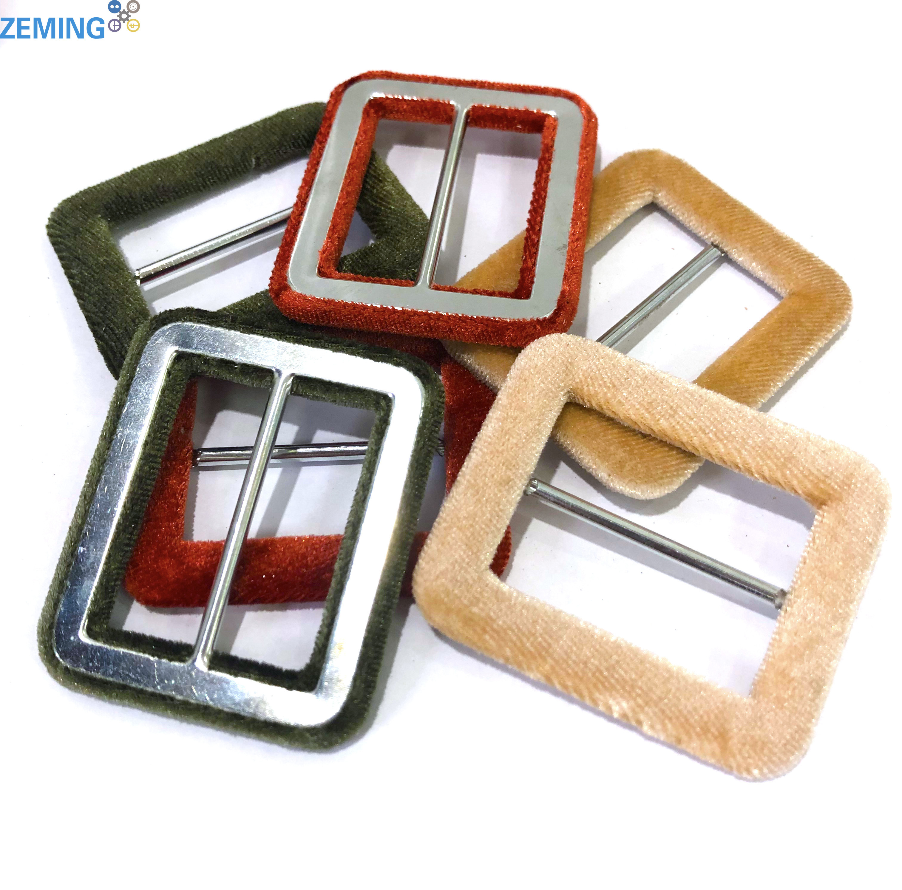 Hot Selling Square Shape Metal Fabric Covered Belt Buckle Blank Hardware Buckle For Belt Maker