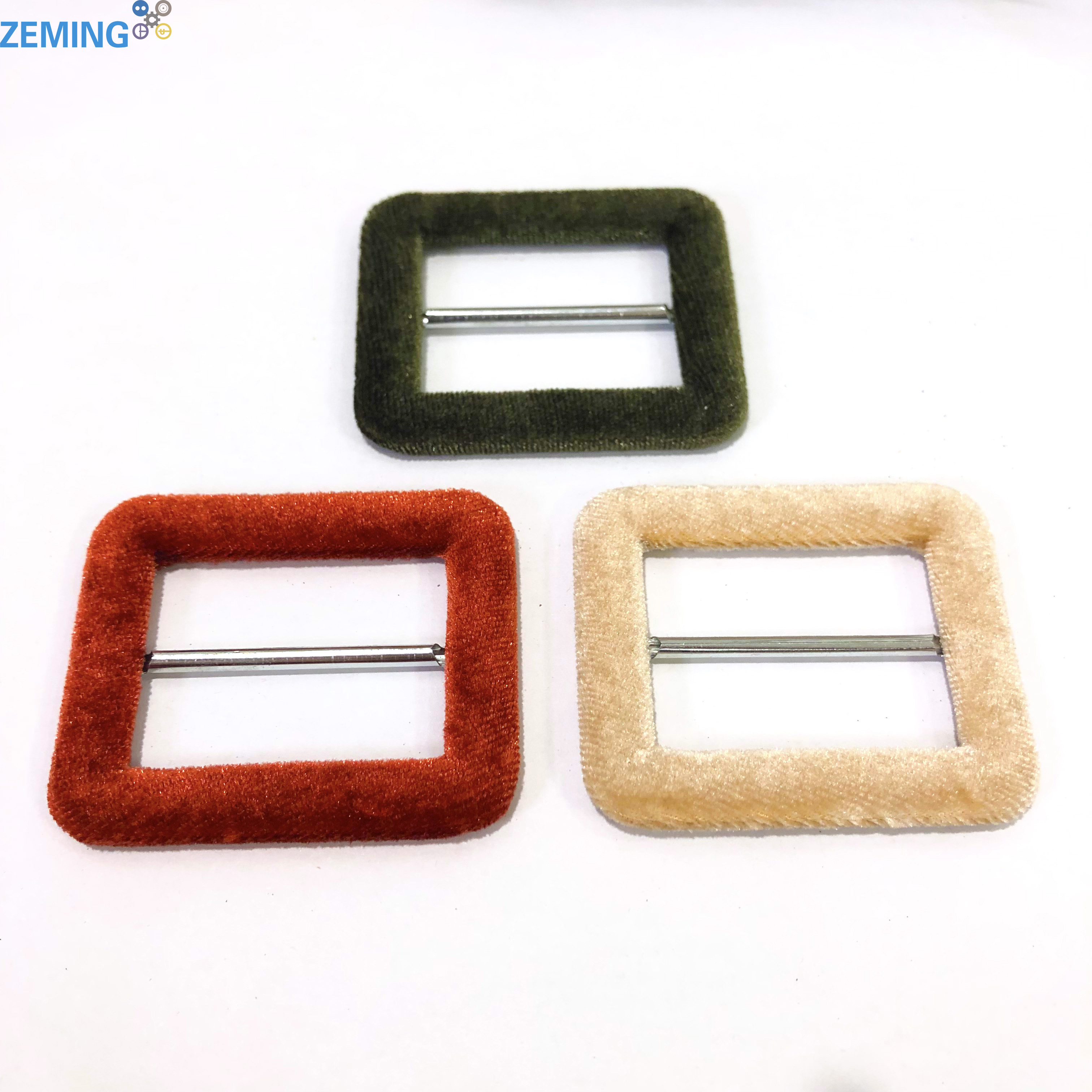 Hot Selling Square Shape Metal Fabric Covered Belt Buckle Blank Hardware Buckle For Belt Maker