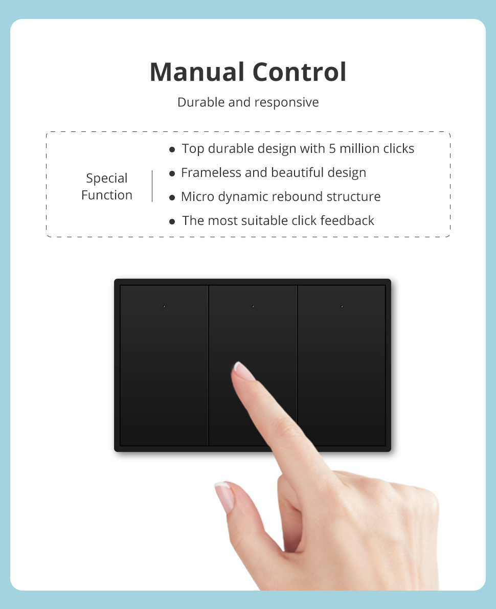 Zemismart Matter Switch Matter Over Thread Smart Home Light Switch AU US Standard Black Push Button Switch Smartthings Control