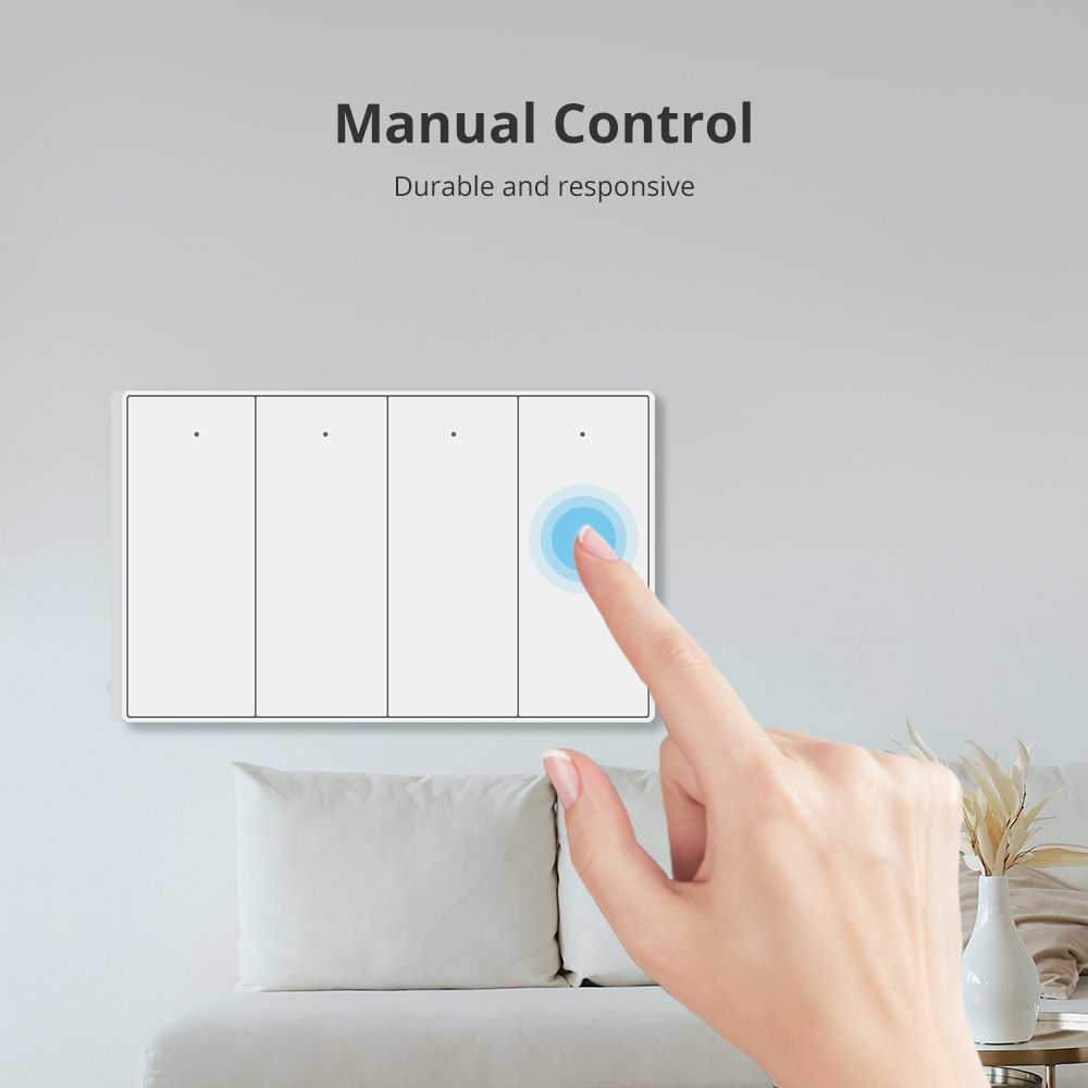 Zemismart Tuya Zigbee Smart Switches Inteligente 4 Way Light Switch with Alexa and Google Home Compatibility