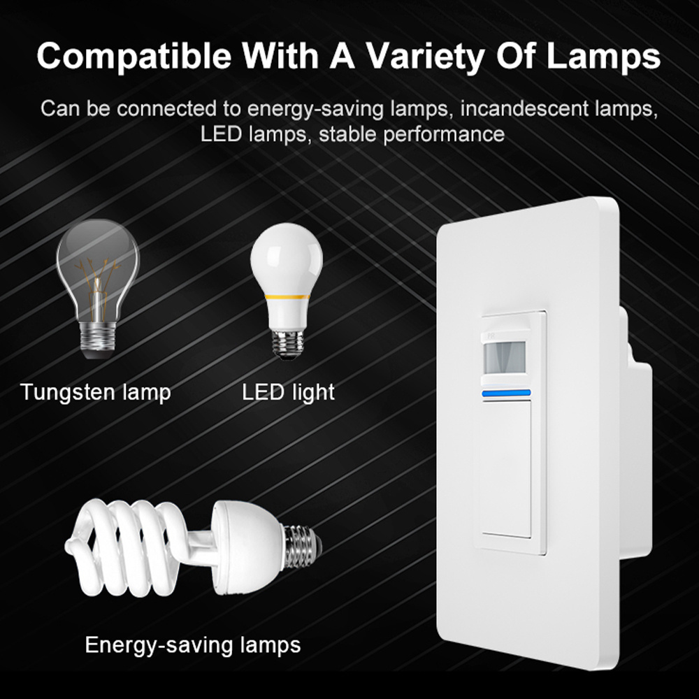 Zemismart Tuya WiFi Smart Motion Sensor Light Switch with PIR Sensor Smart US Interruptor Alexa Google Home Voice Control