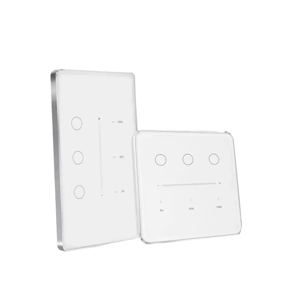 Zemismart Zigbee EU US  3 Gang Dimmer Light Switch With Neutral Interruptor Alexa Google Home Tuya Smart Life App Control