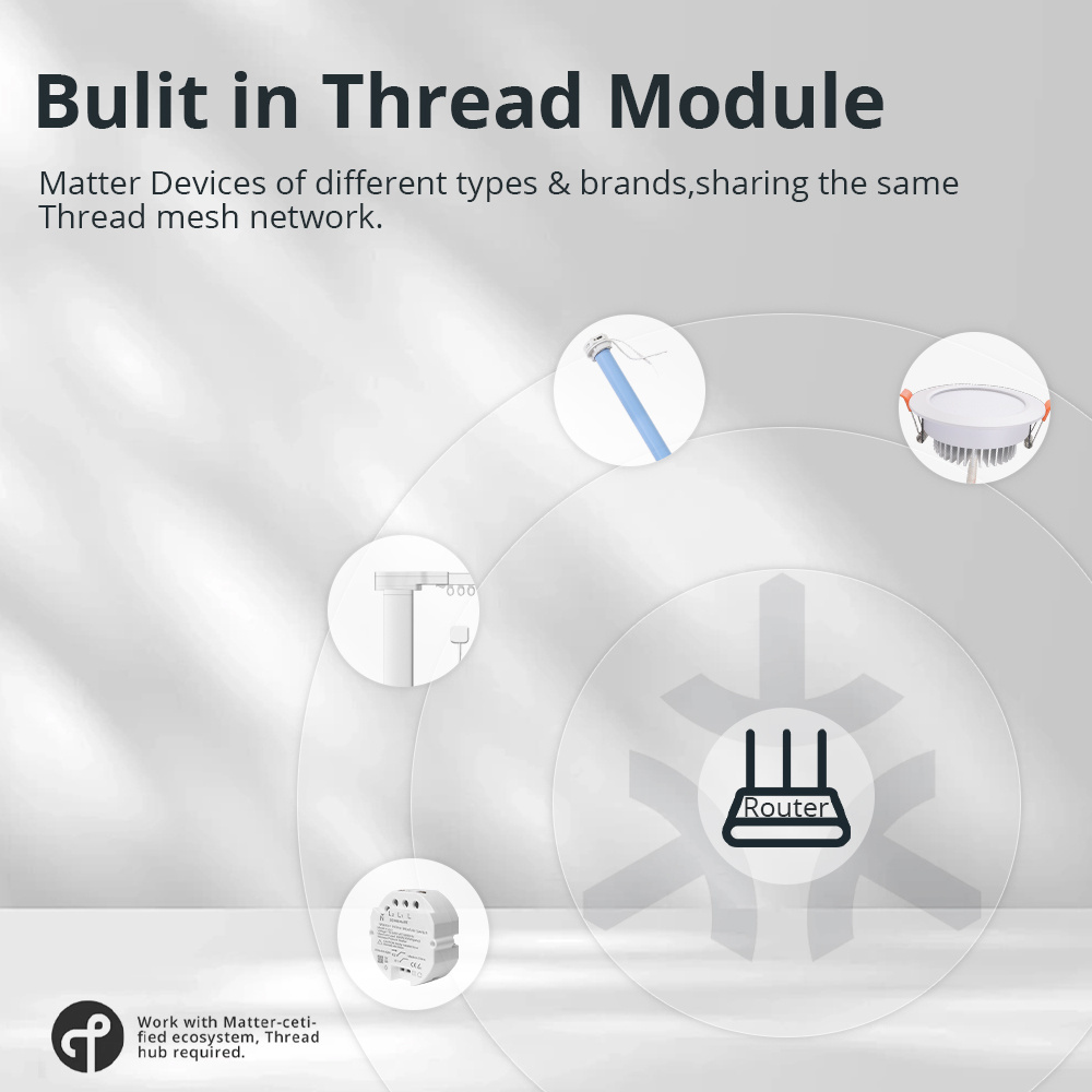 Zemismart Matter over Thread Roller Shade Rechargeable Motor  with Built-in Battery MT25B Matter Curtain Motor