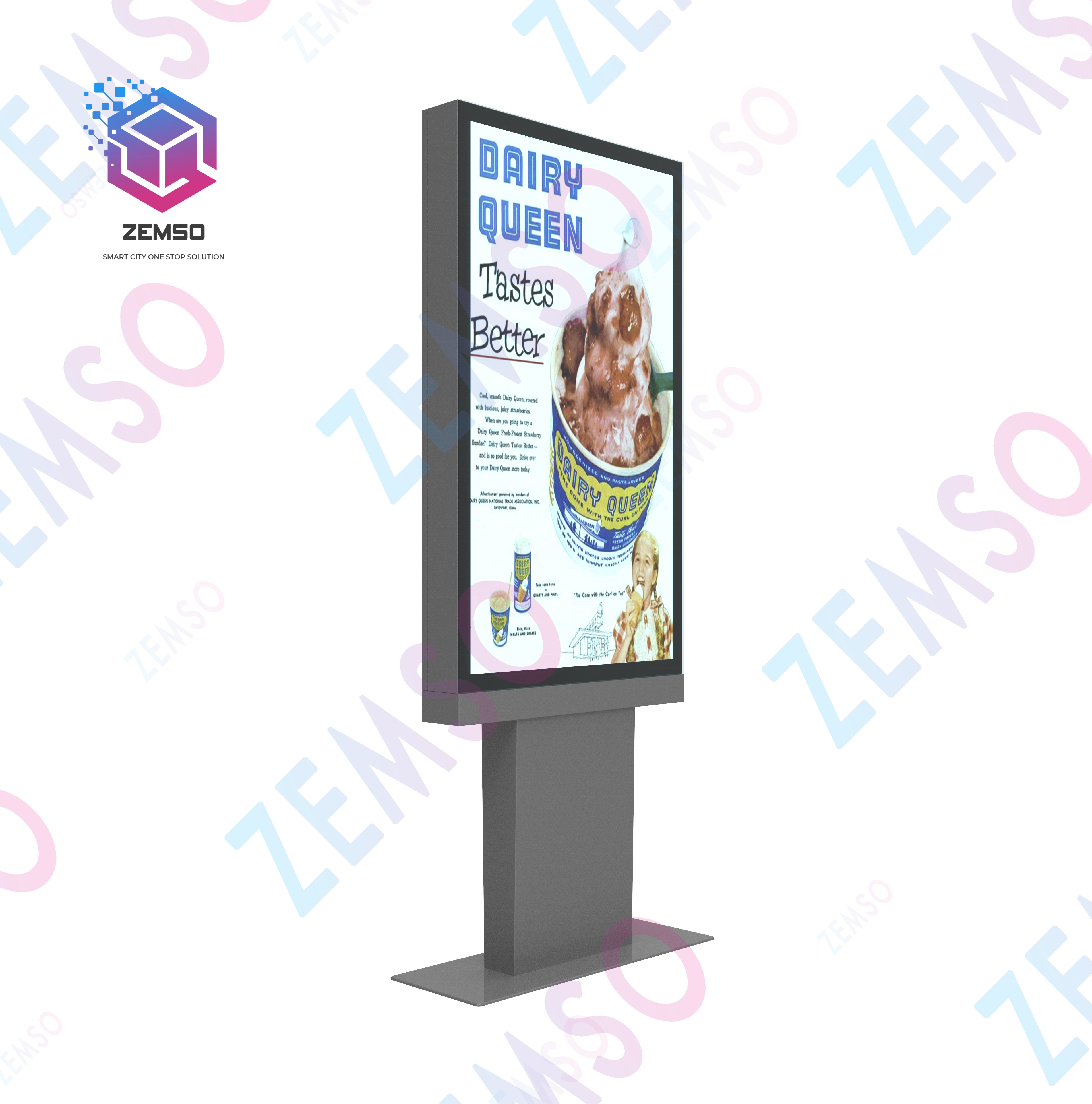 Outdoor customized lcd digital drive thru menu board restaurant signage advertising totem player