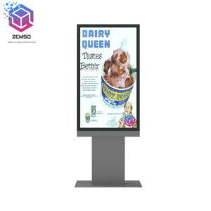 Outdoor customized lcd digital drive thru menu board restaurant signage advertising totem player