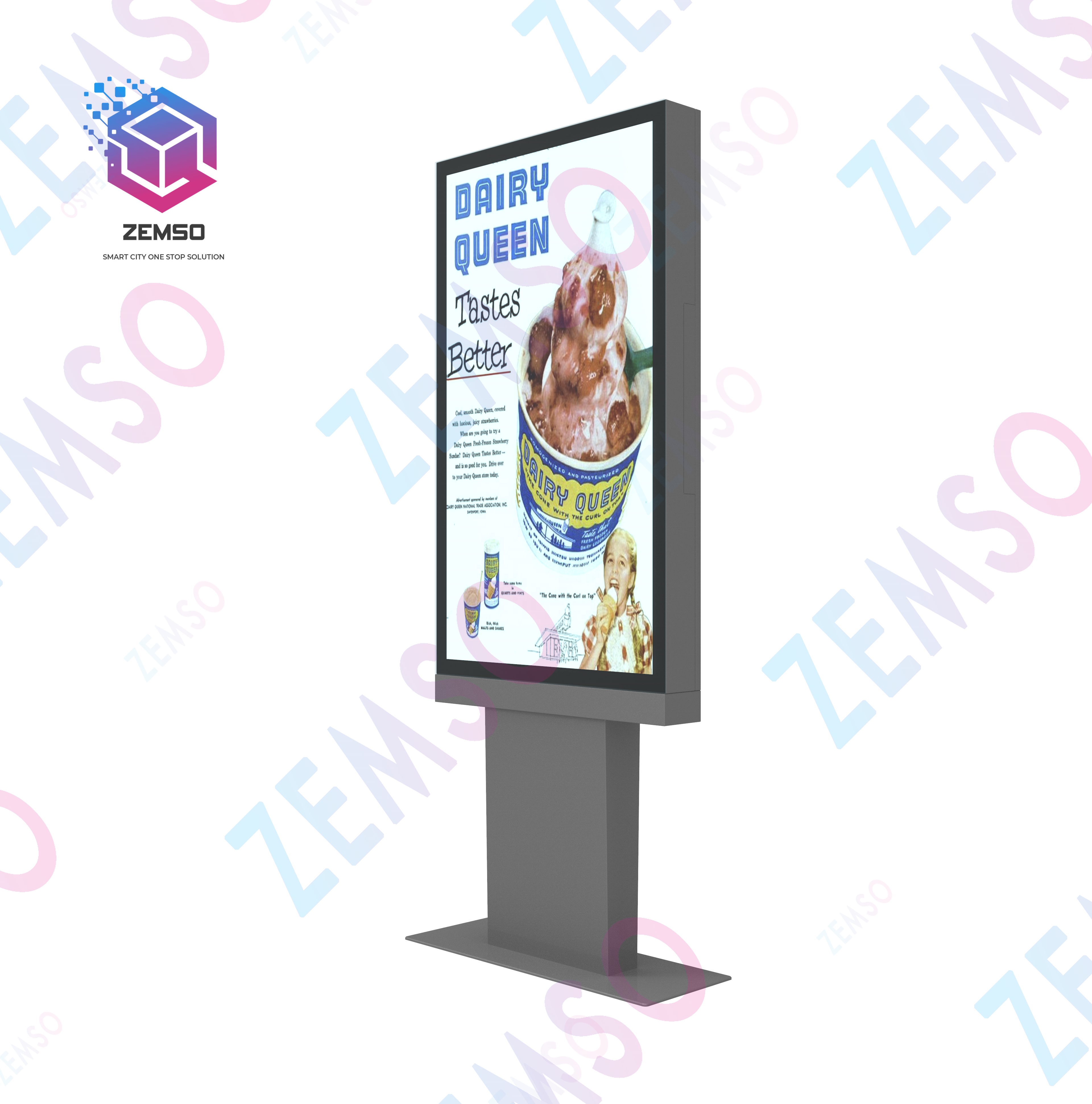 Outdoor customized lcd digital drive thru menu board restaurant signage advertising totem player