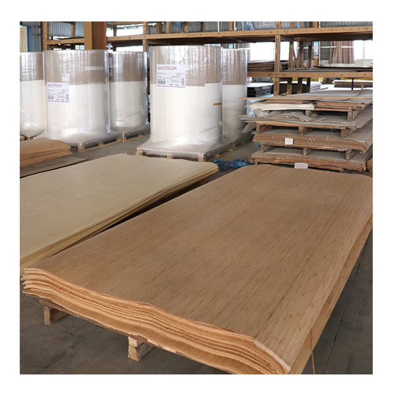 Wholesale Bamboo Veneer 0.3mm 0.6mm 0.8mm 1mm Thickness Organic Bamboo Fabric Eco-friendly for Construction Decoration