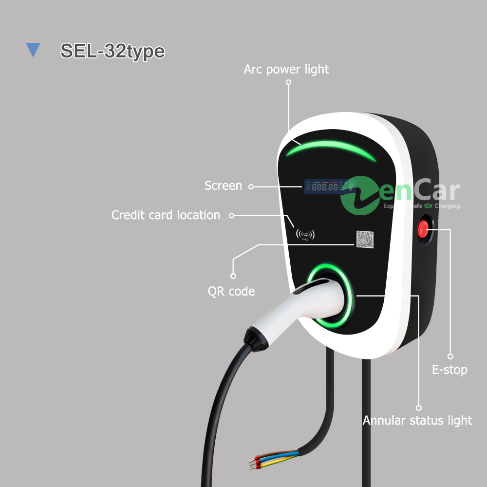 Duosida wallbox ev charger 32A 22kw 380V ev fast car charging station for home using ev charger Tesla BWM BYD VINFAST