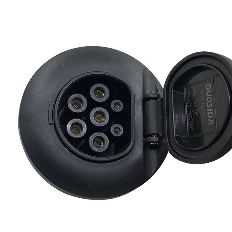 Zencar IEC 62196 -2 ev charging side socket with electromagnetic outlet lock