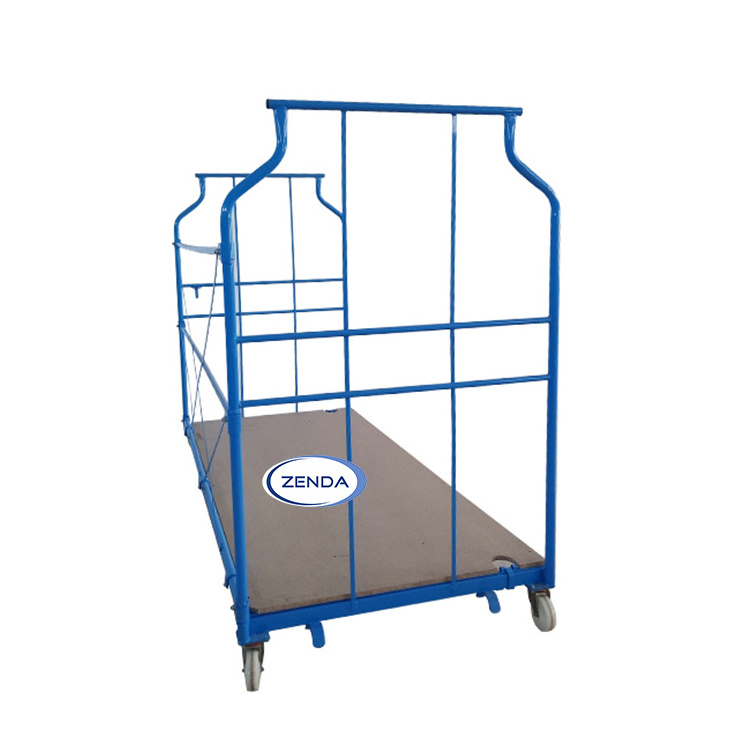 ZENDA Professional Manufacturer 500kg Bearing Capacity Warehouse Heavy Duty Foldable Furniture Trolley