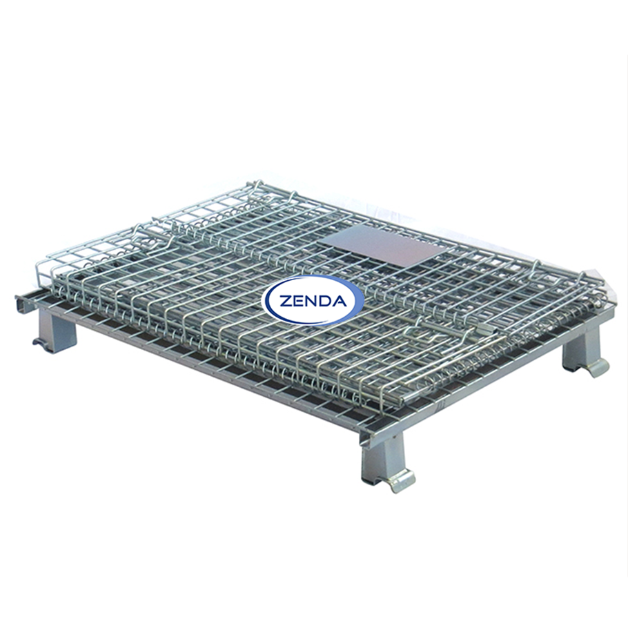 Wholesale Capacity 400-1500kg Low Cost Collapsible Pallet Heavy Duty Wire Stillage Mesh Cage