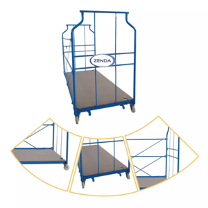 500KG Powder Coated Rust-proof Foldable Hand Cart Steel Heavy Duty Furniture Trolley