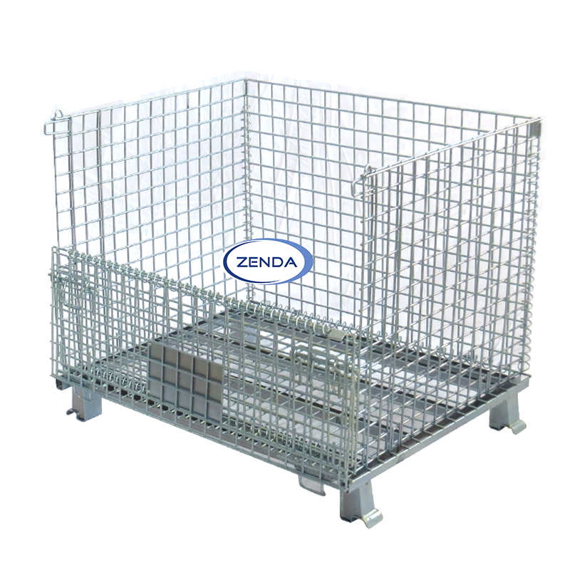 Wholesale Capacity 400-1500kg Low Cost Collapsible Pallet Heavy Duty Wire Stillage Mesh Cage