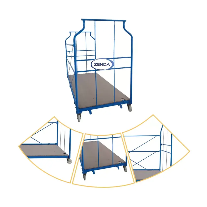 Heavy Duty Capacity 500kg Cart Metal Cages With Wheels Storage Furniture Trolley