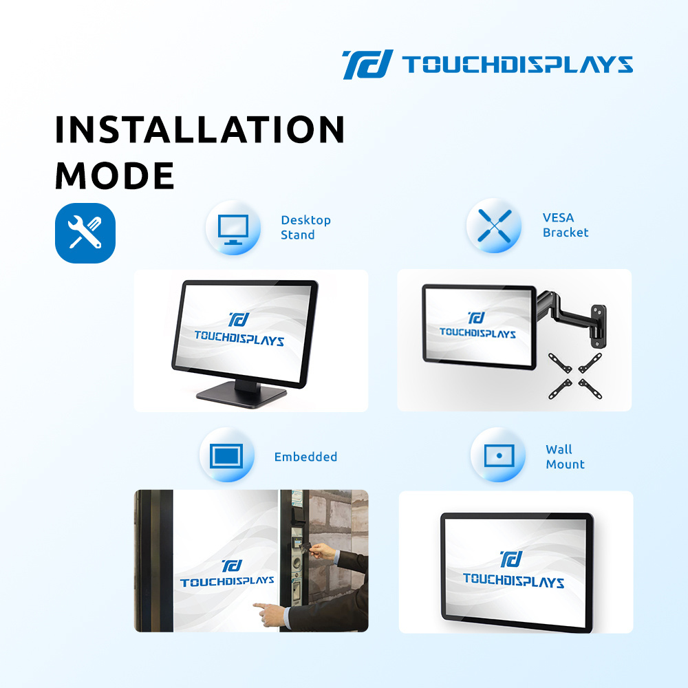 21.5 Inch pc core i3 i5 i9 LCD all in one computer touch screen kiosk true flat embedded touch all in one pc for gaming