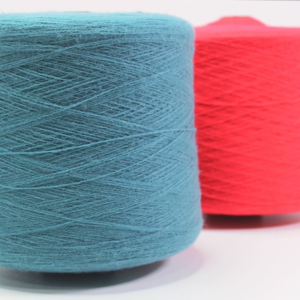 Wholesale  filament 28S/2 crochet dyed cone tube flat knitting machine cotton thread weaving 100% acrylic  fancy yarn