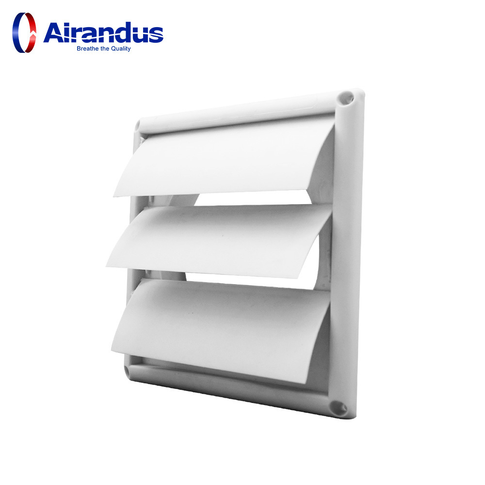 Factory price HVAC Anti-UV Polypropylene Plastic Exhaust Cover Louver for ventilation Hood Air Louver Air Vent