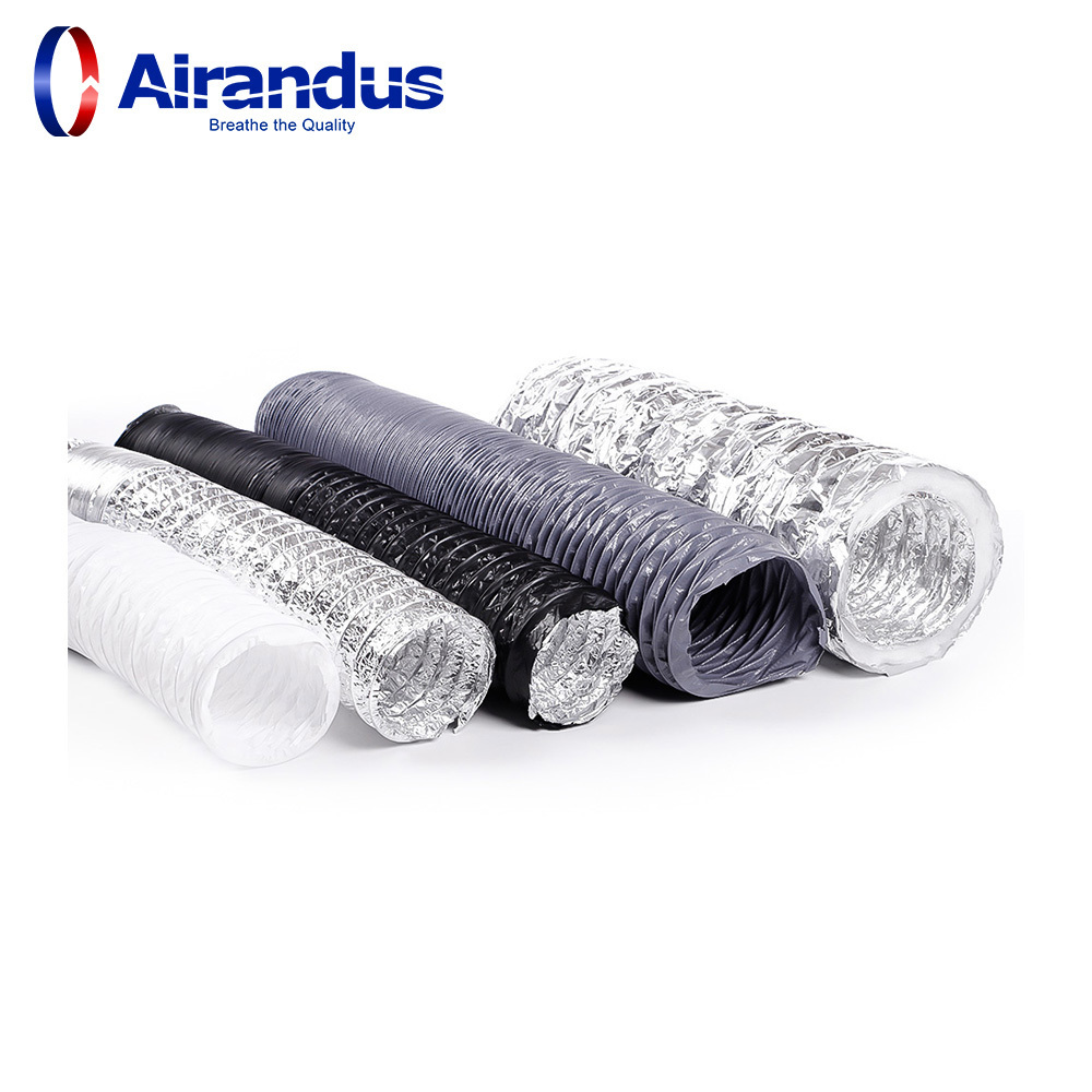 Manufacturer Ventilation Aluminum Flex Duct Pipe Full sized Aluminium Insulated Flexible Duct for HVAC