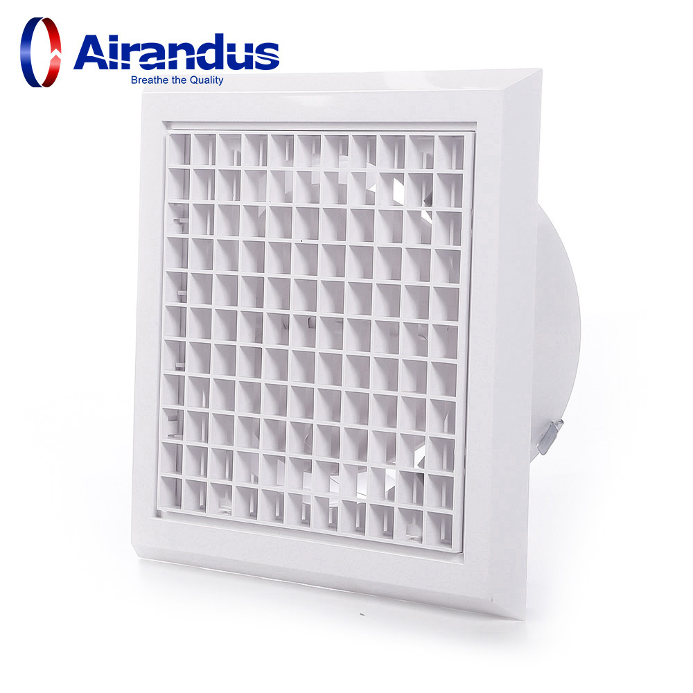 Factory HVAC plastic ceiling white air cooler return duct wall floor ceiling eggcrate air grille