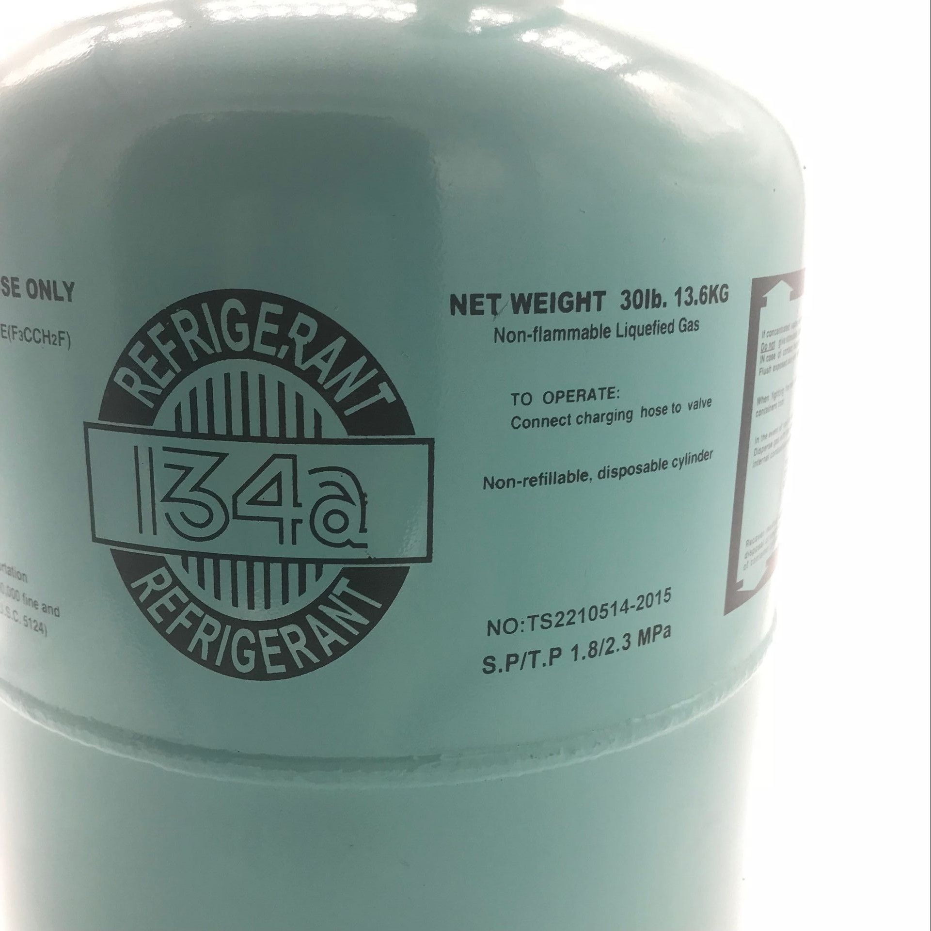 Cheap price  global bottle 12kg 13.6kg r134a-refrigerant replacement refrigerant gas