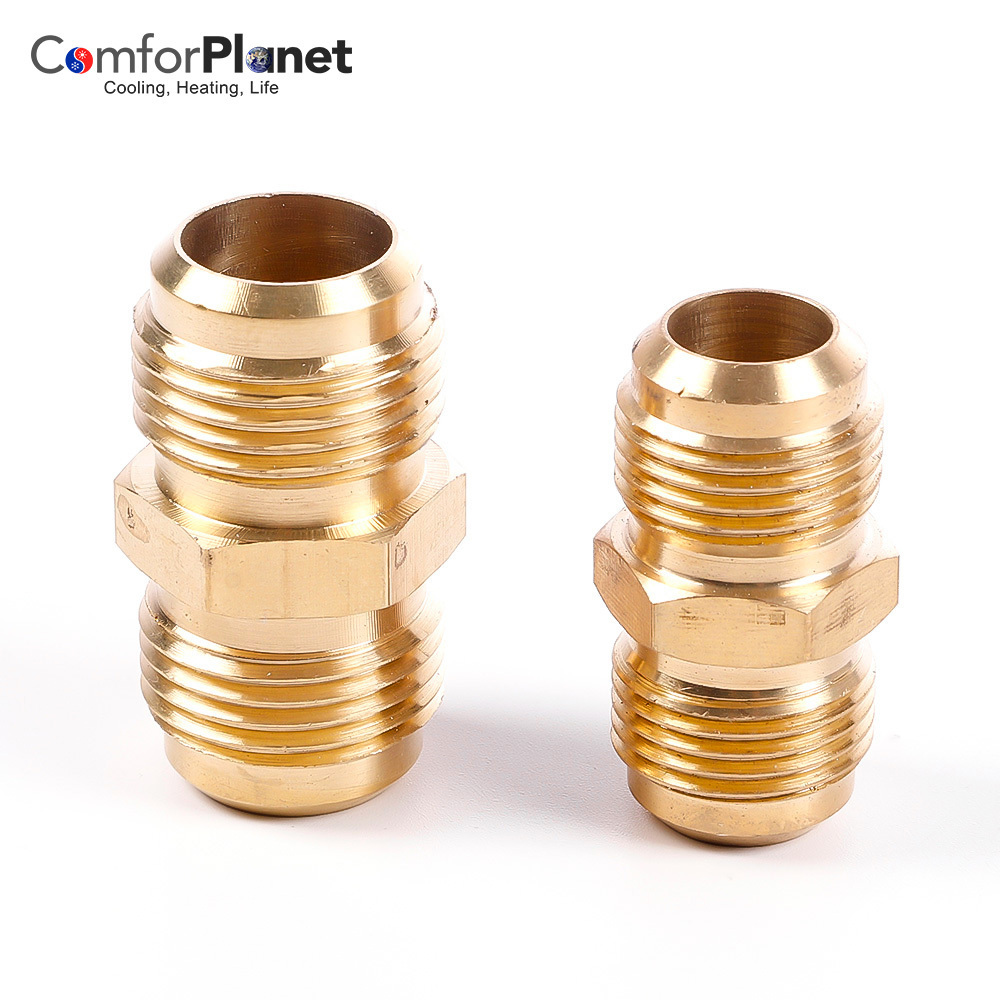 Brass Ferrule Hose Compression Pipe Fittings, Brass Male to Copper Connector Reducing brass fittings