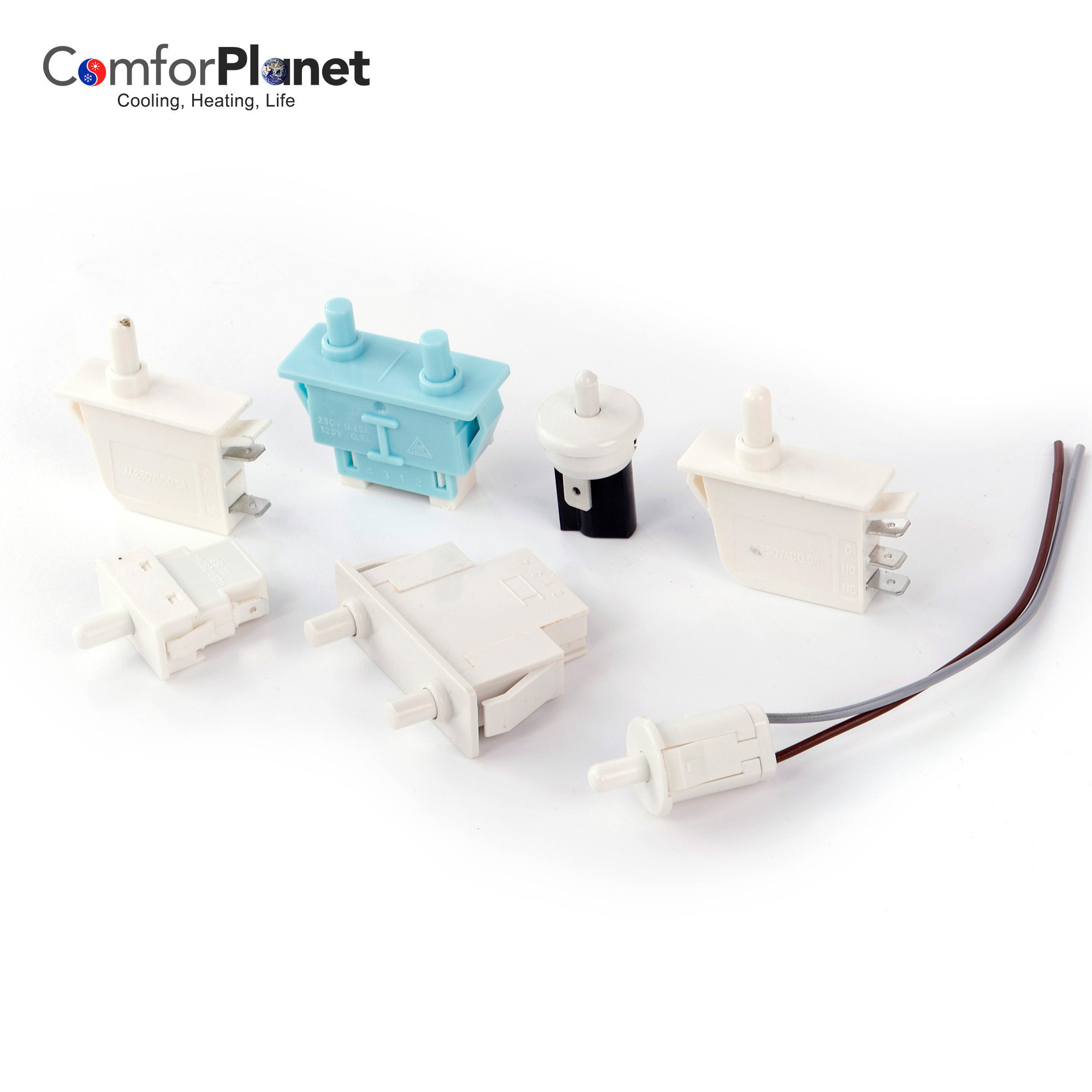 Factory price Home Appliance Door Switch for freezer 4 PINS blue Refrigerator Door Switch