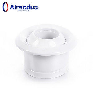 HVAC aluminium ventilation air conditioning adjustable eyeball spout outlet RAL9016 round ceiling diffuser