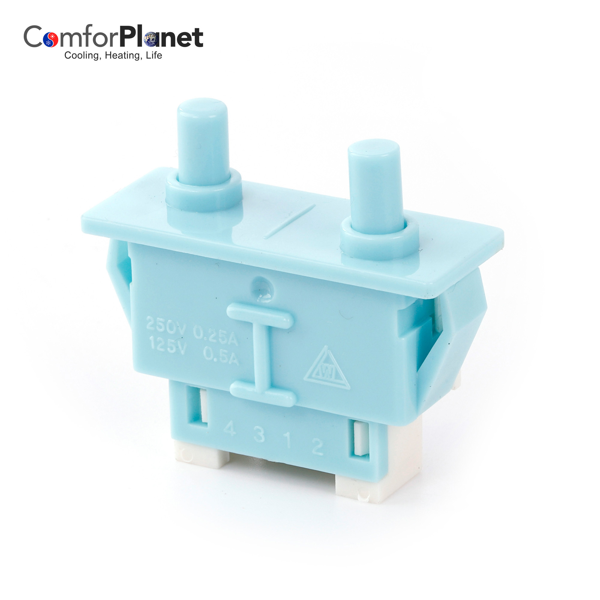 Factory price Home Appliance Door Switch for freezer 4 PINS blue Refrigerator Door Switch