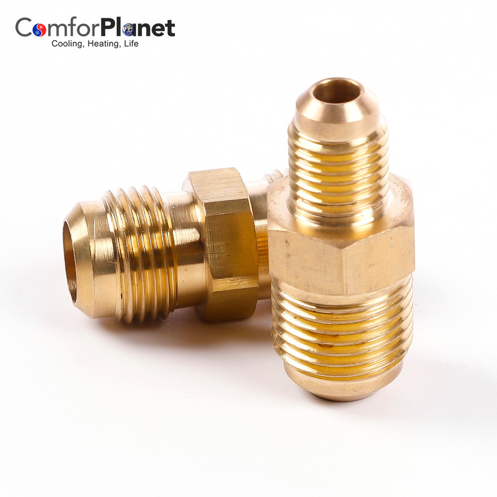 Brass Ferrule Hose Compression Pipe Fittings, Brass Male to Copper Connector Reducing brass fittings