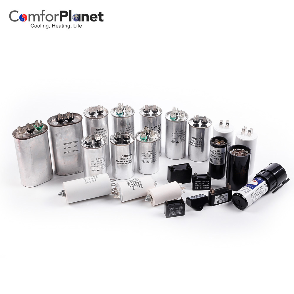 HVAC run capacitor cbb65 capacitor 20/35/45uF 370-440VAC 50/60Hz ac capacitor for air conditioning