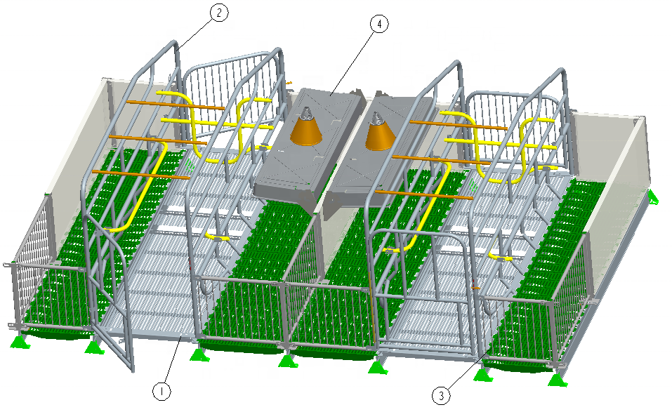 factory hot dip galvanized low price cheap farrowing crate for pig sow hog swine