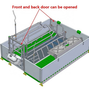 factory hot dip galvanized low price cheap farrowing crate for pig sow hog swine