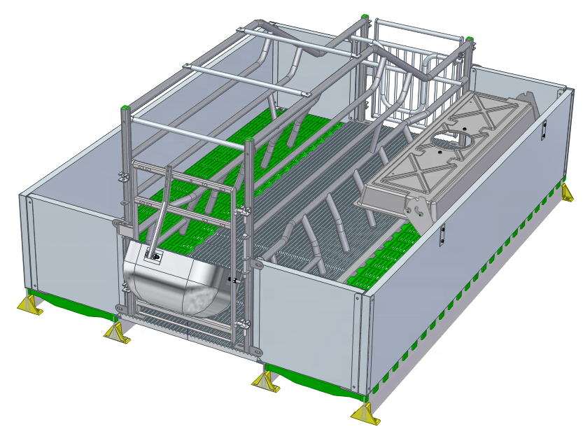 factory hot dip galvanized low price cheap farrowing crate for pig sow hog swine