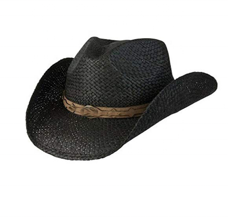 Fashionable Roll Up Brim Men Raffia Straw Cowboy Hat Made In Mexico Cheap Cowboy Hats For Sale