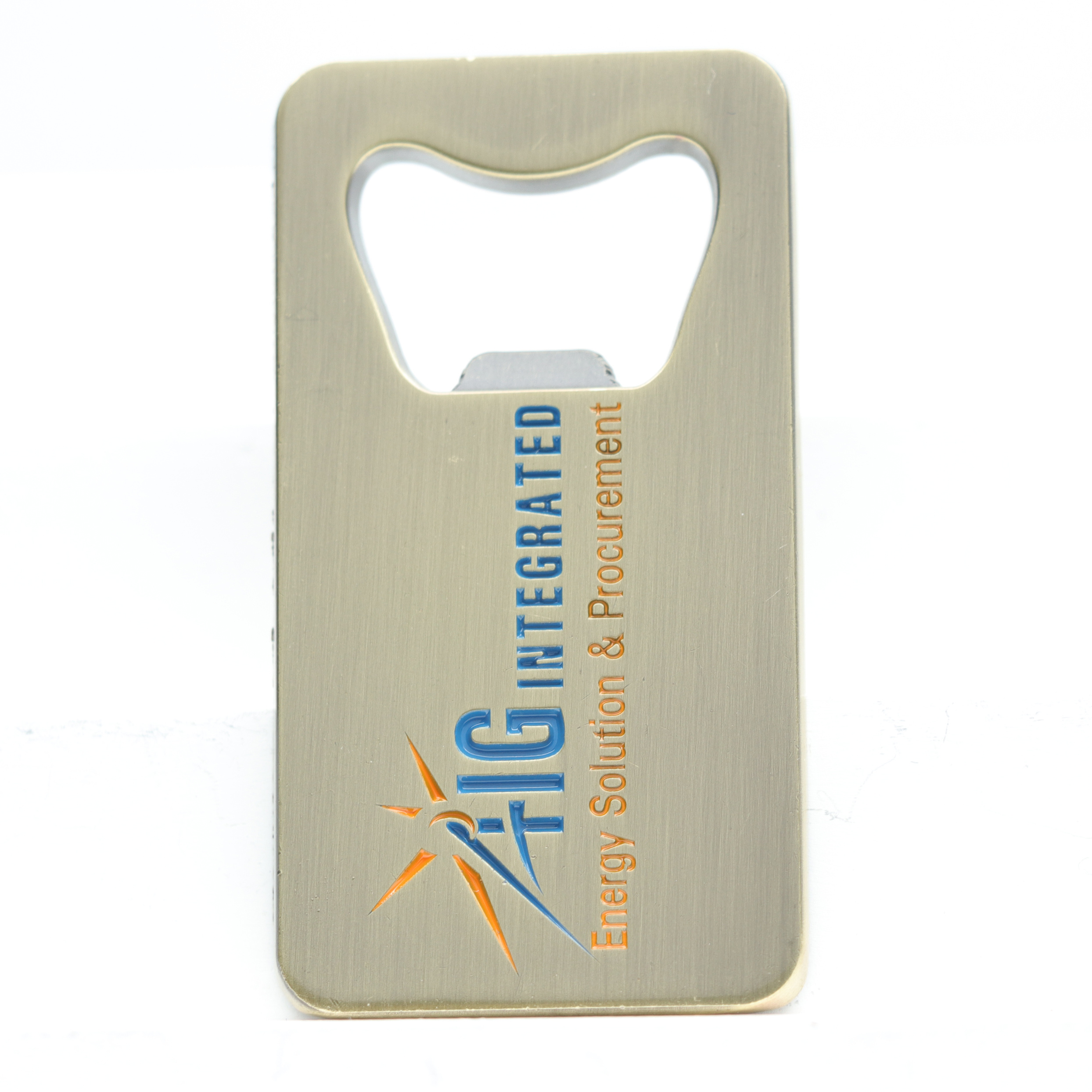 Your own logo metal bottle opener keychain with QR code