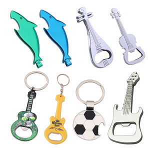 Manufacturer Wholesale Custom Laser Logo Metal Plane Key Chain Ring Guitar Keychain Bottle Opener