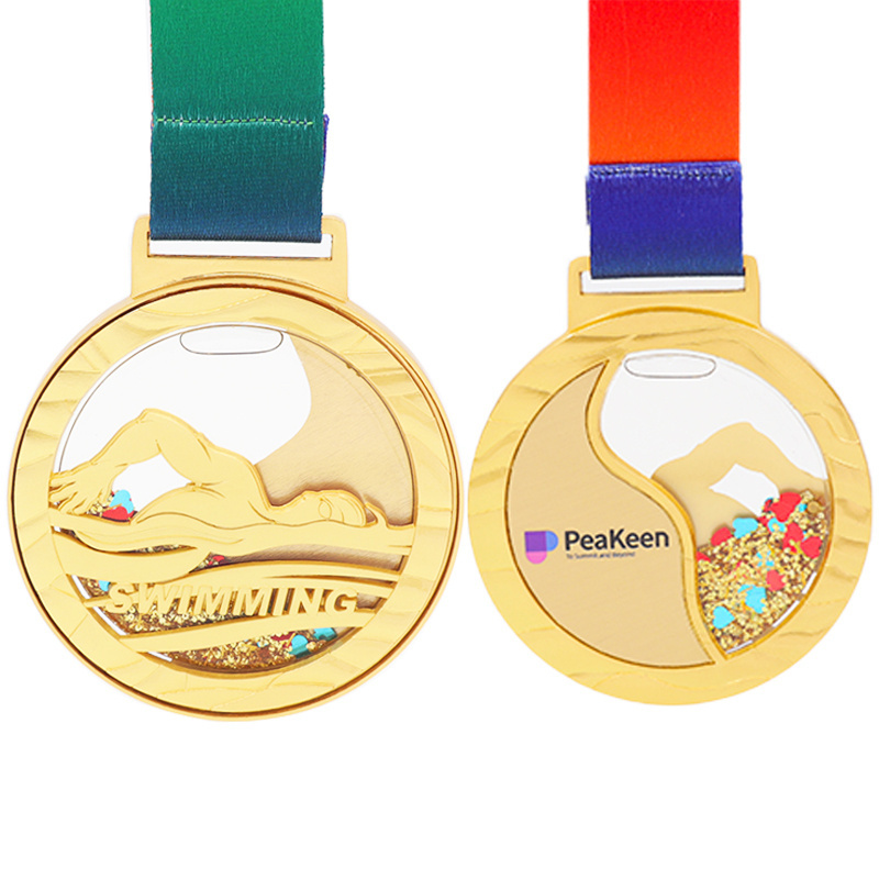 Manufacture Free Design Award Medals Custom Swimming Logo Metal Sports Ping Pong Medals 3D Medal  and Trophies