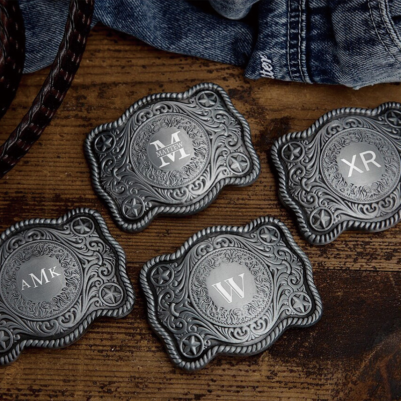 Wholesales Custom Western Cowboy Brass 35Mm Belt Buckles Customized Logo Metal For Men Manufacturers