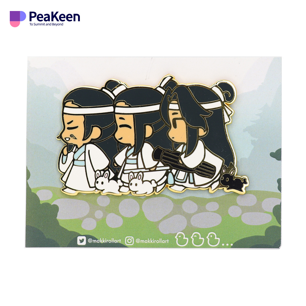 Manufacturer Custom Bulk Lapel Pins Anime Design Soft Enamel Pin with Backing Card