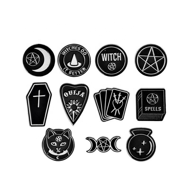 Factory wholesale custom zinc alloy pin badge witchy marvel hard enamel pins making machine